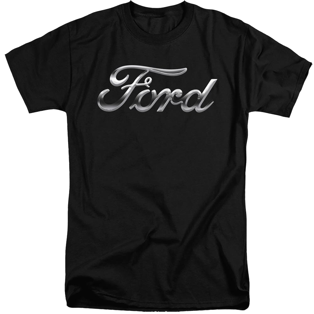 Ford Chrome Ford Logo - Men's Tall Fit T-Shirt Men's Tall Fit T-Shirt Ford   