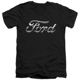 Ford Chrome Ford Logo - Men's V-Neck T-Shirt Men's V-Neck T-Shirt Ford   