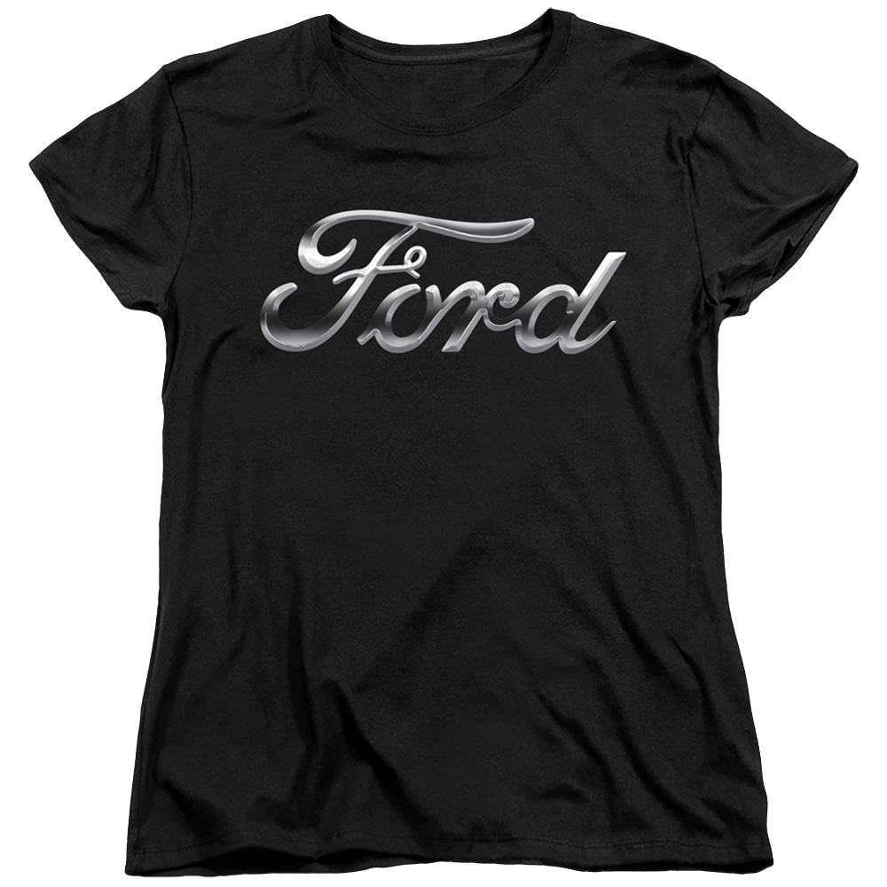 Ford Chrome Ford Logo - Women's T-Shirt Women's T-Shirt Ford   