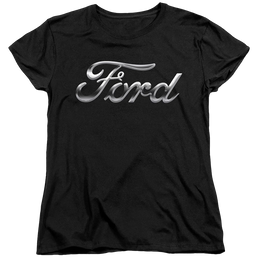 Ford Chrome Ford Logo - Women's T-Shirt Women's T-Shirt Ford   