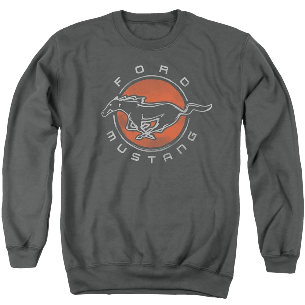 Ford Mustang Circle - Men's Crewneck Sweatshirt Men's Crewneck Sweatshirt Ford   