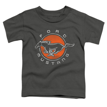 Charcoal toddler t-shirt with Ford Mustang Circle graphic