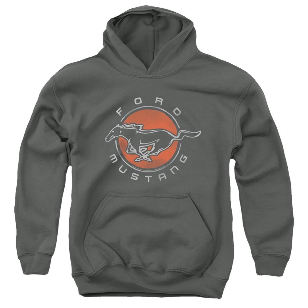 Ford Mustang Circle - Youth Hoodie Youth Hoodie (Ages 8-12) Ford   