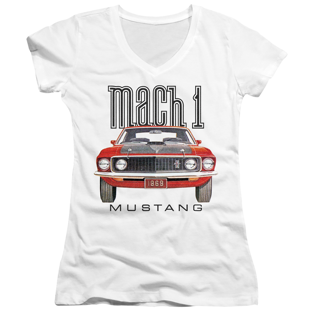 Ford 69 Mach 1 - Juniors V-Neck T-Shirt Juniors V-Neck T-Shirt Ford   