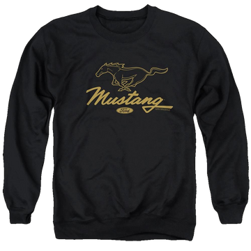 Ford Pony Script - Men's Crewneck Sweatshirt Men's Crewneck Sweatshirt Ford   