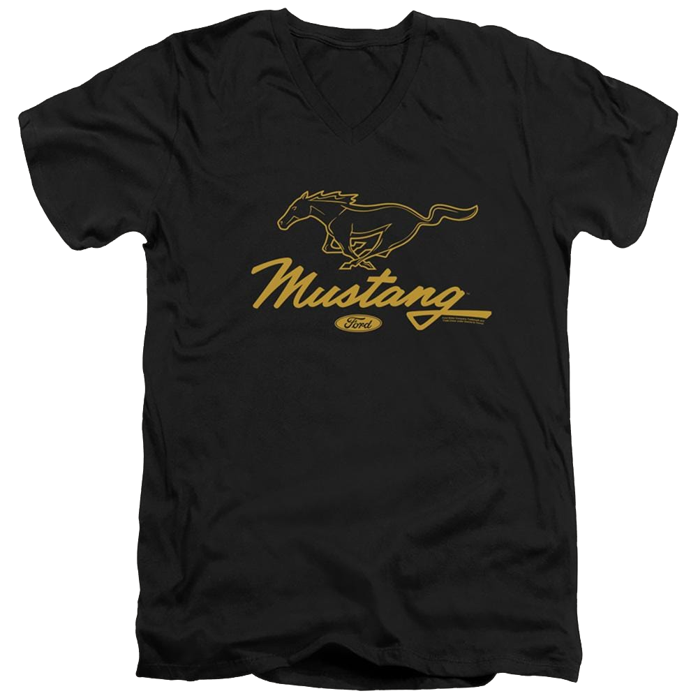 Ford Pony Script - Men's V-Neck T-Shirt Men's V-Neck T-Shirt Ford   