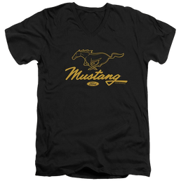 Ford Pony Script - Men's V-Neck T-Shirt Men's V-Neck T-Shirt Ford   