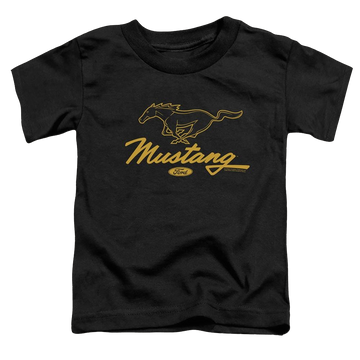 Black toddler t-shirt with Ford Pony Script graphic