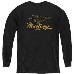 Ford Pony Script - Youth Long Sleeve T-Shirt Youth Long Sleeve T-Shirt Ford   