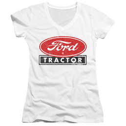 Ford Ford Tractor - Juniors V-Neck T-Shirt Juniors V-Neck T-Shirt Ford   