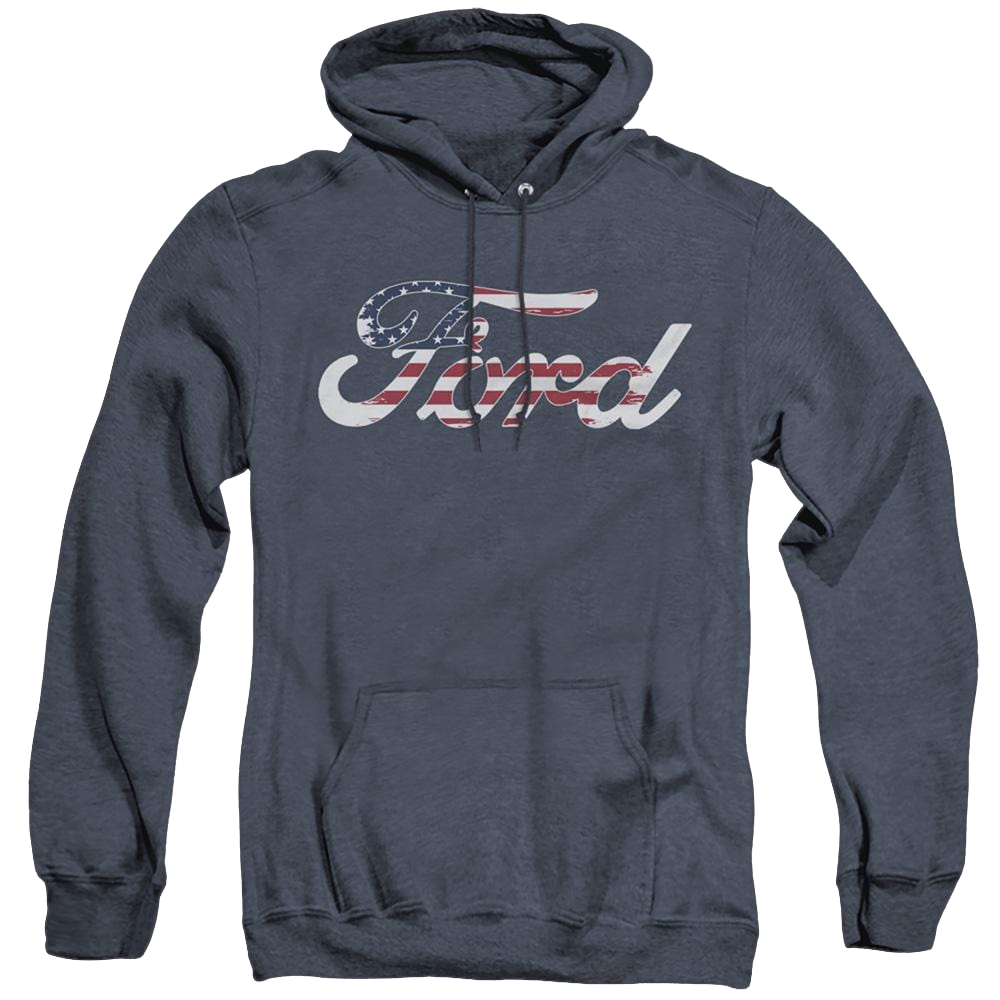 Ford Flag Logo - Heather Pullover Hoodie Heather Pullover Hoodie Ford   