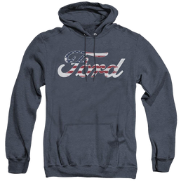 Ford Flag Logo - Heather Pullover Hoodie Heather Pullover Hoodie Ford   