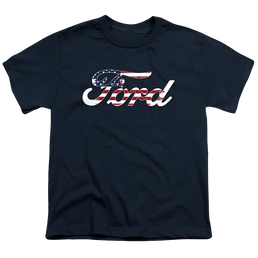 Ford Flag Logo - Youth T-Shirt Youth T-Shirt (Ages 8-12) Ford   