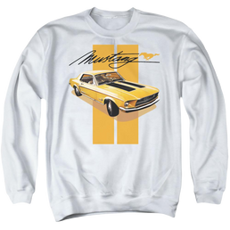 Ford Stang Stripes - Men's Crewneck Sweatshirt Men's Crewneck Sweatshirt Ford   