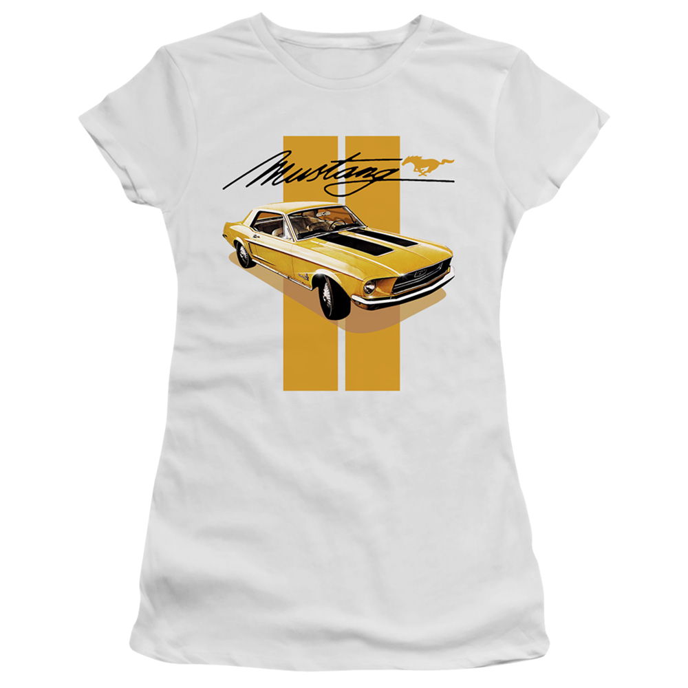 Ford Stang Stripes - Juniors T-Shirt Juniors T-Shirt Ford   