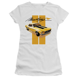 Ford Stang Stripes - Juniors T-Shirt Juniors T-Shirt Ford   
