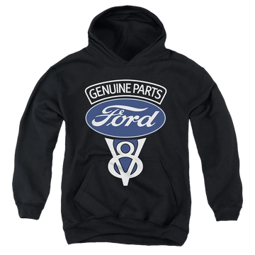 Ford V8 Genuine Parts - Youth Hoodie Youth Hoodie (Ages 8-12) Ford   