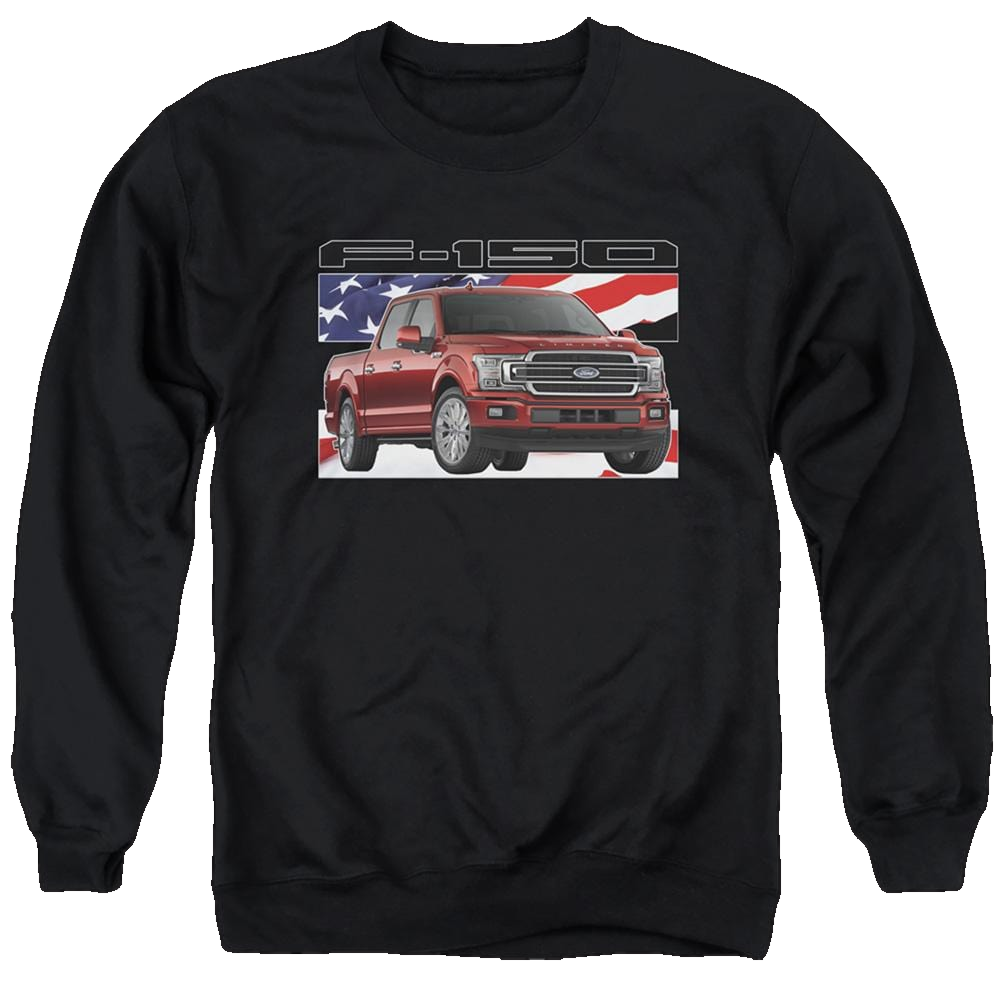Ford F 150 Flag - Men's Crewneck Sweatshirt Men's Crewneck Sweatshirt Ford   