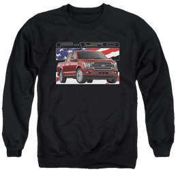 Ford F 150 Flag - Men's Crewneck Sweatshirt Men's Crewneck Sweatshirt Ford   