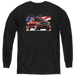 Ford F 150 Flag - Youth Long Sleeve T-Shirt Youth Long Sleeve T-Shirt Ford   