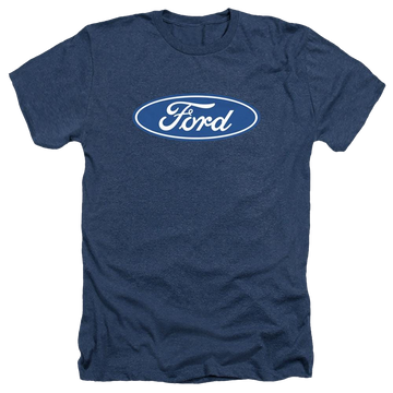 Navy men's heather t-shirt with Ford Dimensional Logo graphic