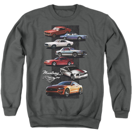 Ford Mustang Stack - Men's Crewneck Sweatshirt Men's Crewneck Sweatshirt Ford   