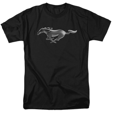 Black men's regular fit t-shirt with Ford Modern Mustang graphic