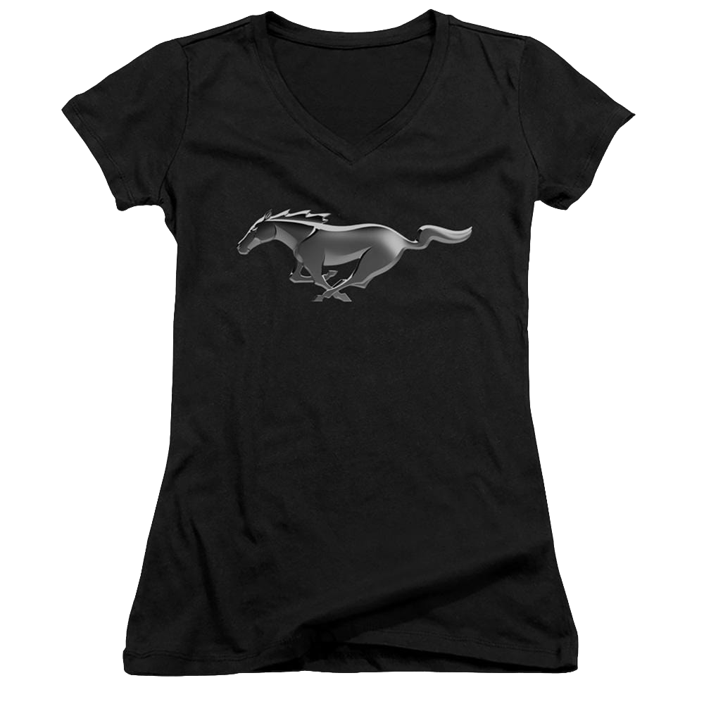 Ford Modern Mustang - Juniors V-Neck T-Shirt Juniors V-Neck T-Shirt Ford   