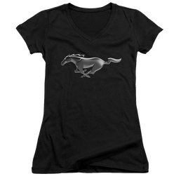 Ford Modern Mustang - Juniors V-Neck T-Shirt Juniors V-Neck T-Shirt Ford   