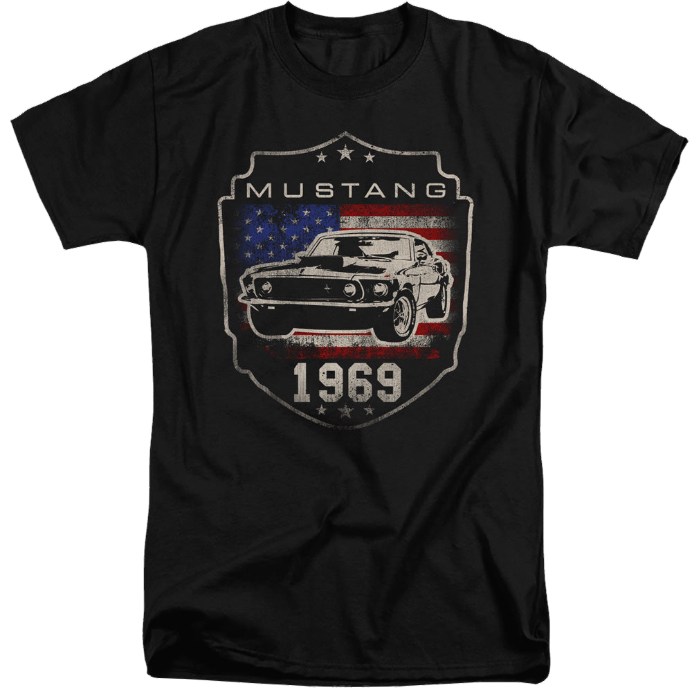 Ford Mustang 1969 Flag - Men's Tall Fit T-Shirt Men's Tall Fit T-Shirt Ford   