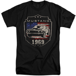 Ford Mustang 1969 Flag - Men's Tall Fit T-Shirt Men's Tall Fit T-Shirt Ford   