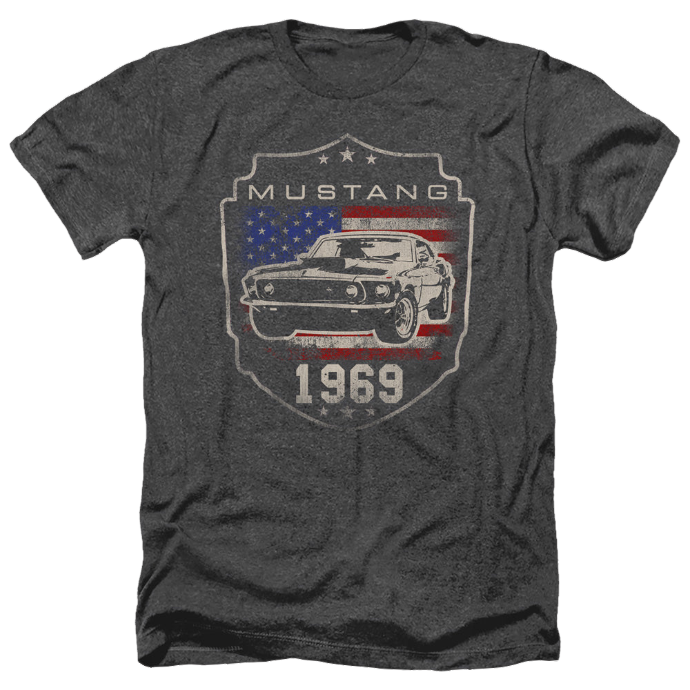 Ford Mustang 1969 Flag - Men's Heather T-Shirt Men's Heather T-Shirt Ford   
