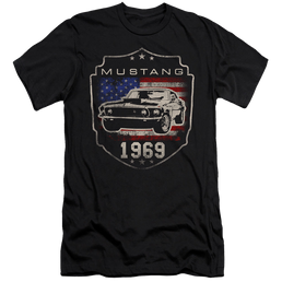 Ford Mustang 1969 Flag - Men's Premium Slim Fit T-Shirt Men's Premium Slim Fit T-Shirt Ford   