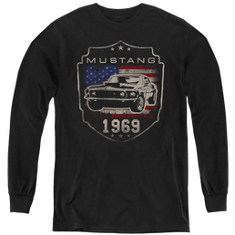 Ford Mustang 1969 Flag - Youth Long Sleeve T-Shirt Youth Long Sleeve T-Shirt Ford   