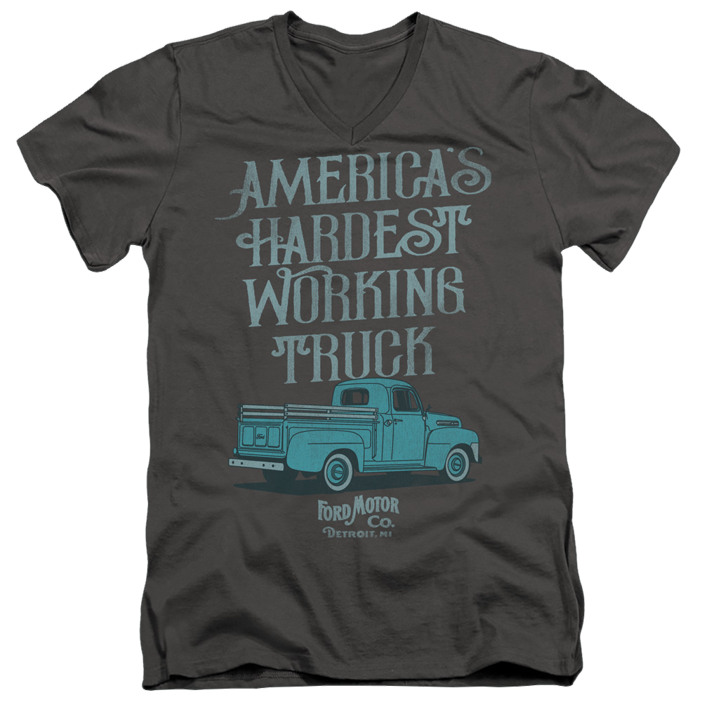Ford Vintage America'S Hardest Working Truck - Men's V-Neck T-Shirt Men's V-Neck T-Shirt Ford   