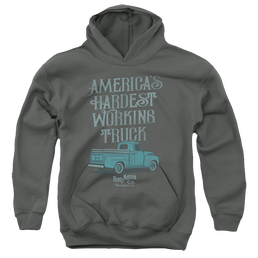 Ford Vintage America'S Hardest Working Truck - Youth Hoodie Youth Hoodie (Ages 8-12) Ford   