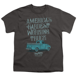 Ford Vintage America'S Hardest Working Truck - Youth T-Shirt Youth T-Shirt (Ages 8-12) Ford   