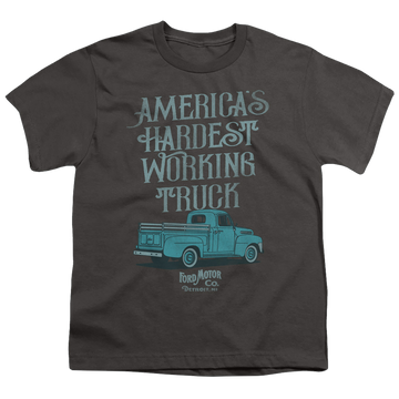 Ford Vintage America'S Hardest Working Truck - Youth T-Shirt Youth T-Shirt (Ages 8-12) Ford   
