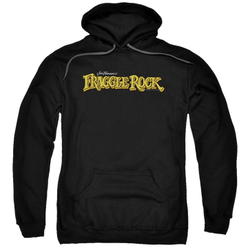 Black pullover hoodie with Fraggle Rock Logo graphic