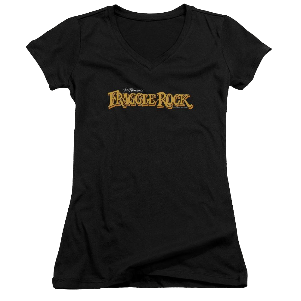 Fraggle Rock Logo - Juniors V-Neck T-Shirt Juniors V-Neck T-Shirt Fraggle Rock   