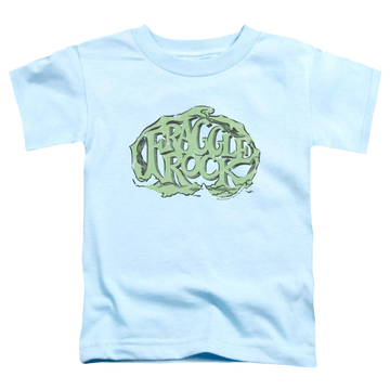 Light blue toddler t-shirt with Fraggle Rock Vace Logo graphic
