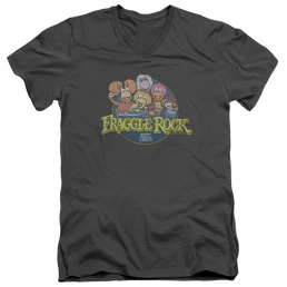 Fraggle Rock Circle Logo - Men's V-Neck T-Shirt Men's V-Neck T-Shirt Fraggle Rock   