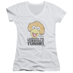 Fraggle Rock Terrible Tunnel - Juniors V-Neck T-Shirt Juniors V-Neck T-Shirt Fraggle Rock   