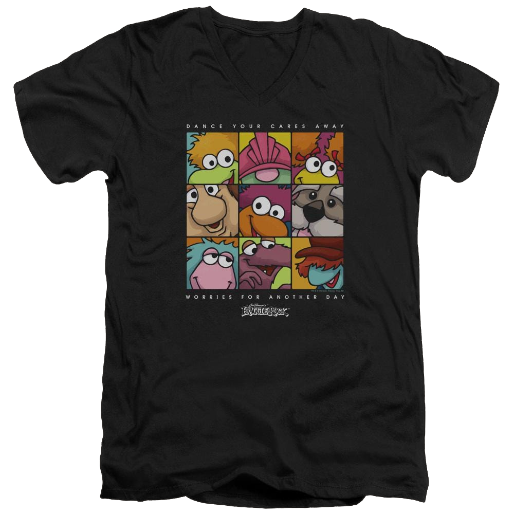Fraggle Rock Squared - Men's V-Neck T-Shirt Men's V-Neck T-Shirt Fraggle Rock   