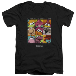 Fraggle Rock Squared - Men's V-Neck T-Shirt Men's V-Neck T-Shirt Fraggle Rock   