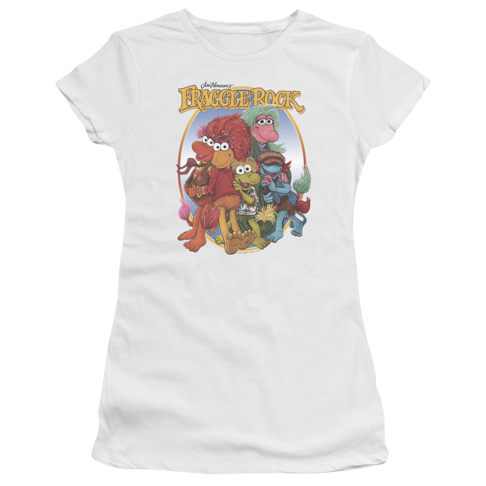 Fraggle Rock Group Hug - Juniors T-Shirt Juniors T-Shirt Fraggle Rock   