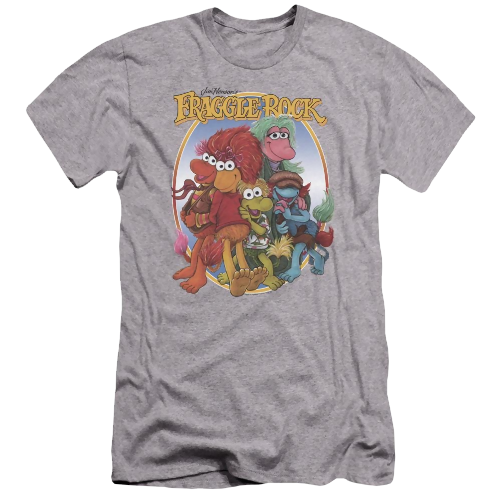 Fraggle Rock Group Hug - Men's Premium Slim Fit T-Shirt Men's Premium Slim Fit T-Shirt Fraggle Rock   
