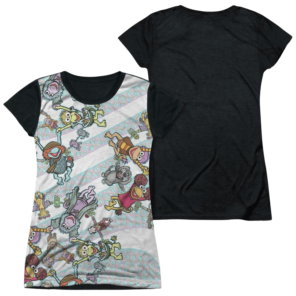 Fraggle Rock Cyclone - Juniors Black Back T-Shirt Juniors Black Back T-Shirt Fraggle Rock   