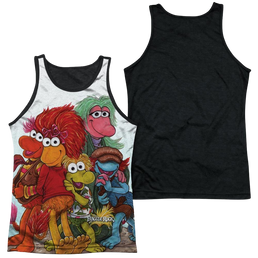 Fraggle Rock Group Shot Men's Black Back Tank Men's Black Back Tank Fraggle Rock   