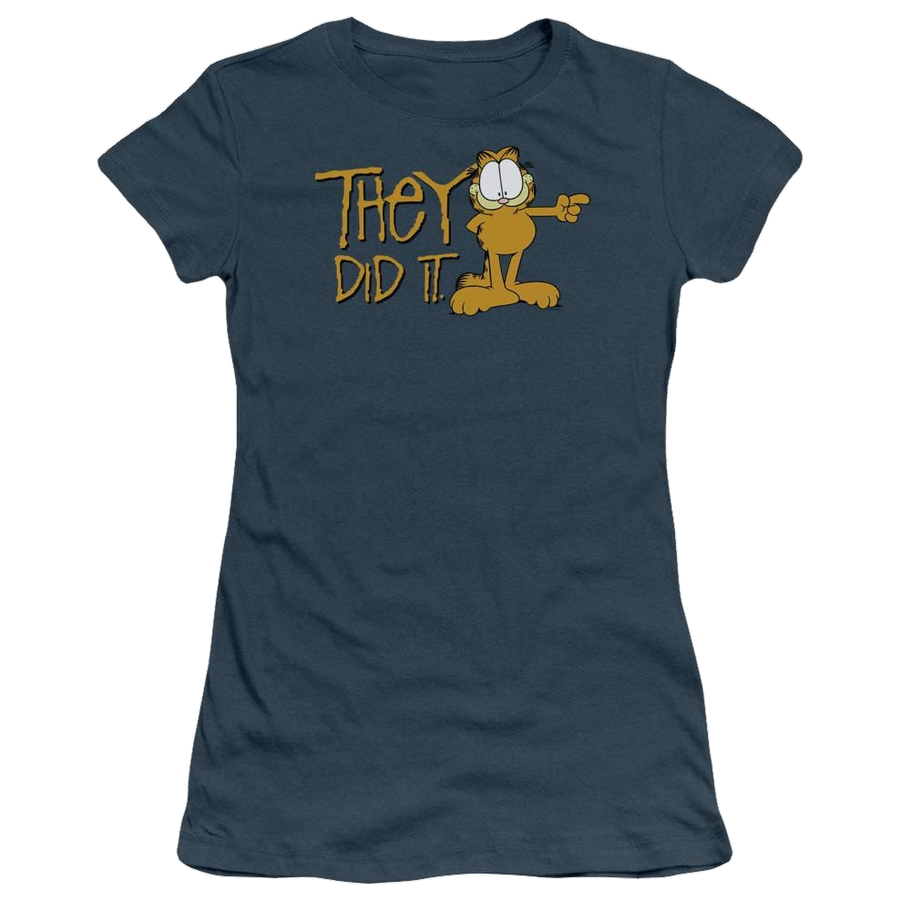 Garfield They Did It - Juniors T-Shirt Juniors T-Shirt Garfield   